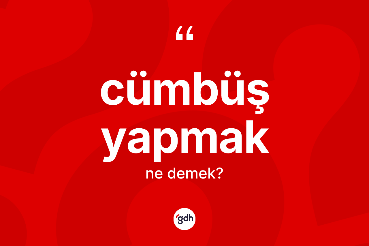 Cümbüş yapmak ifadesinin sözlükteki anlamı nedir?