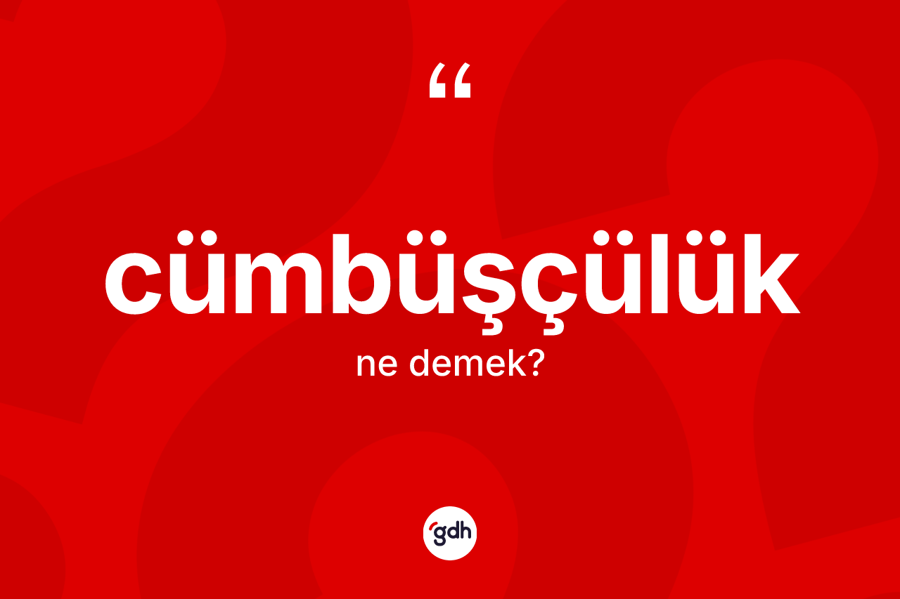Cümbüşçülük kelimesinin anlamı nedir? Cümbüşçülüğün sözlükteki anlamı nedir?