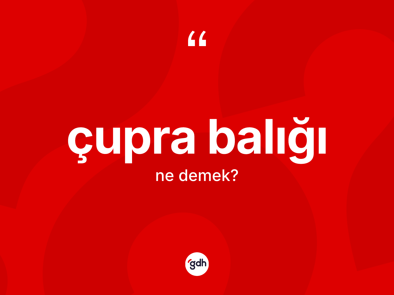 Çupra balığı ne anlama gelir? Çupra balığının TDK'ya göre anlamı nedir?