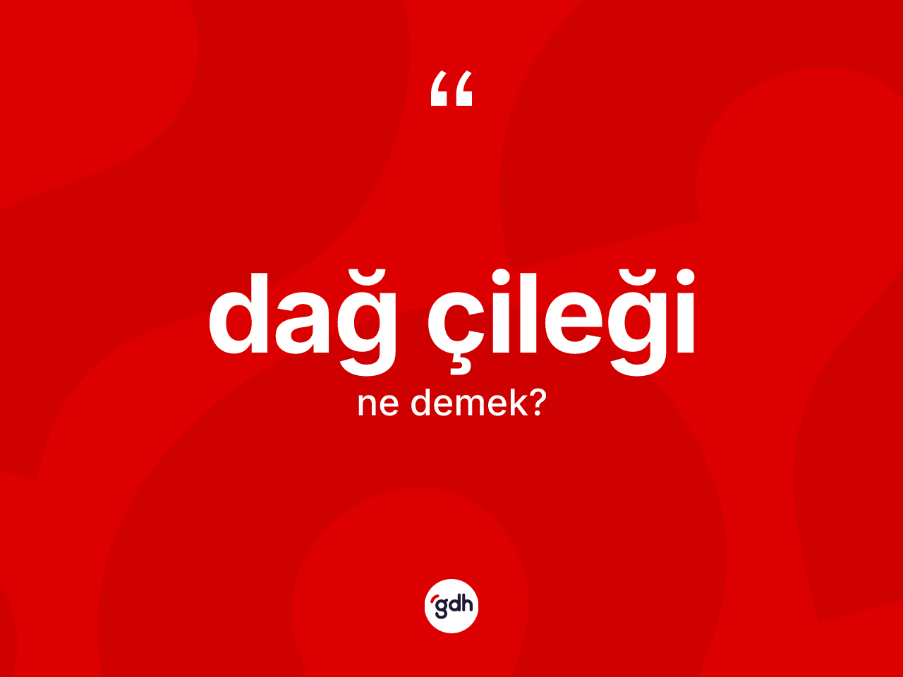 Dağ çileği ne anlama gelir? Dağ çileğinin TDK'ya göre anlamı nedir?