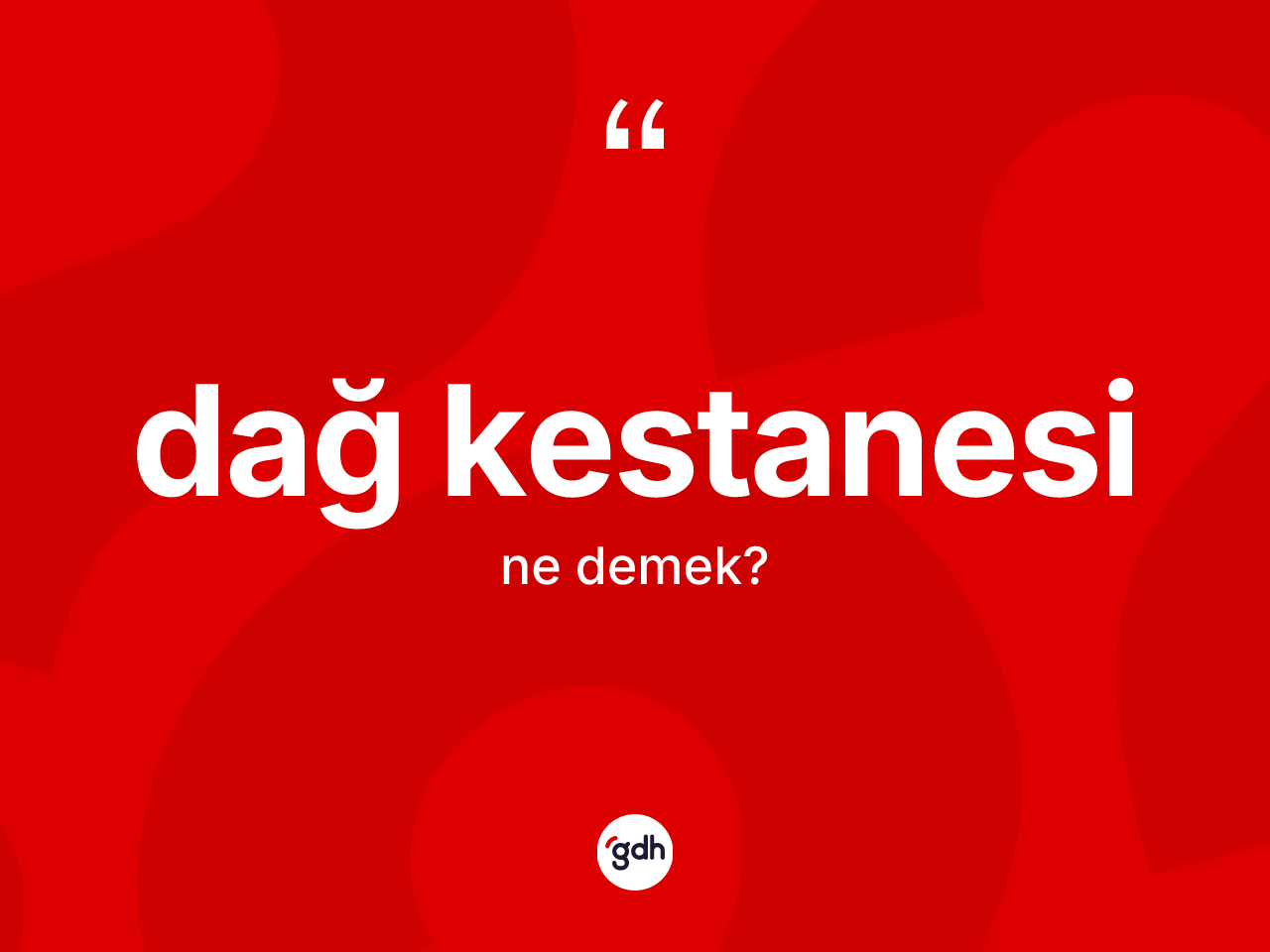 Dağ kestanesi kelimesi ne demek? Dağ kestanesinin halk arasındaki kullanımı nasıldır?