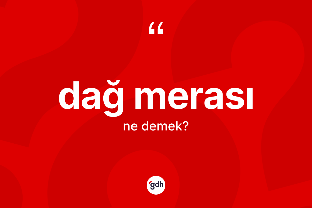 Dağ merası kelimesi nedir?