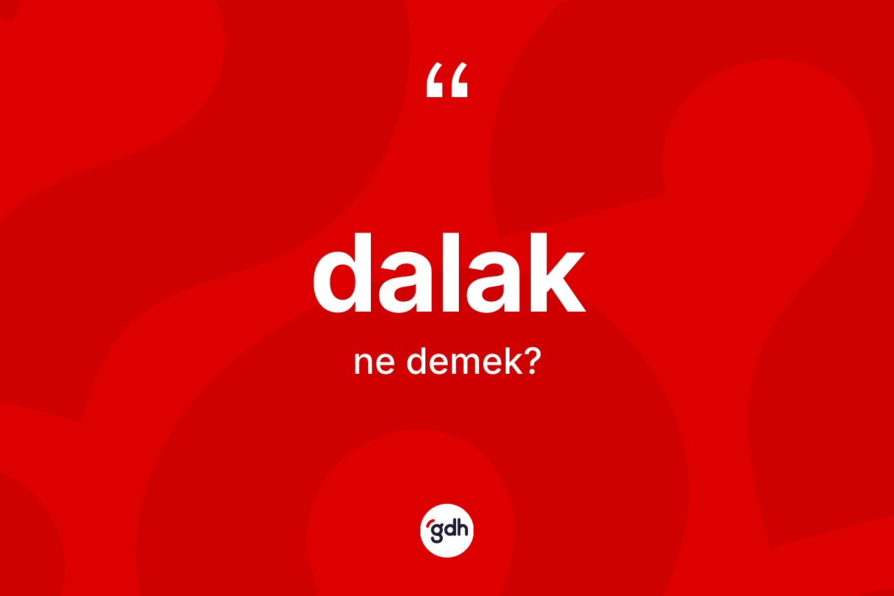 Dalak kelimesinin anlamı nedir?