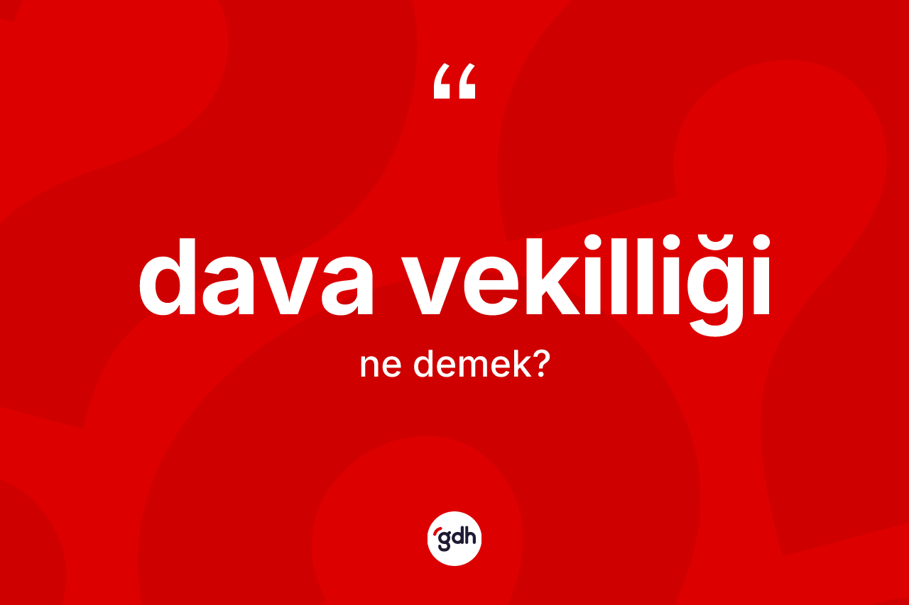 Dava vekilliği kelimesinin tanımı nedir? Dava vekilliği kelimesinin özellikleri nelerdir?