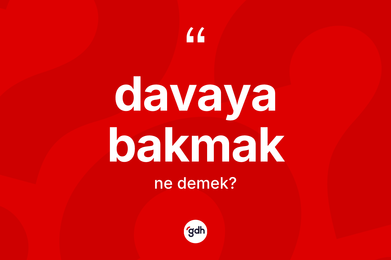 Davaya bakmak ifadesinin tanımı nedir?