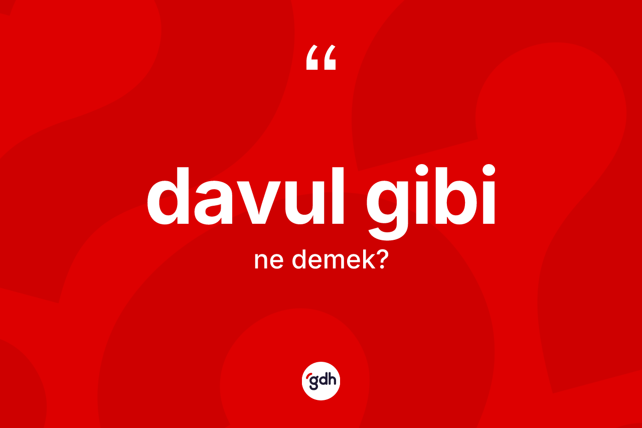 Davul gibi sözü ne demektir?
