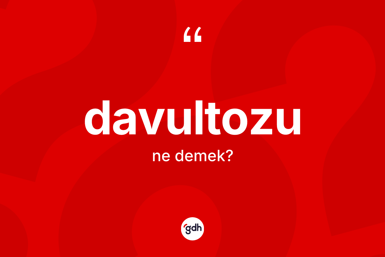 Davultozu kelimesinin sözlükteki tanımı nedir?