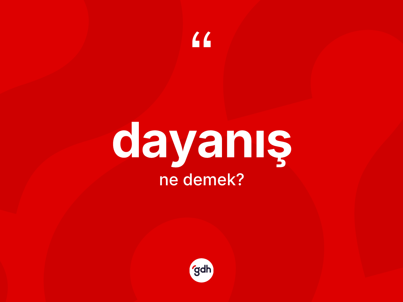 Dayanış kelimesi nedir? Dayanış kelimesinin TDK anlamı nedir?