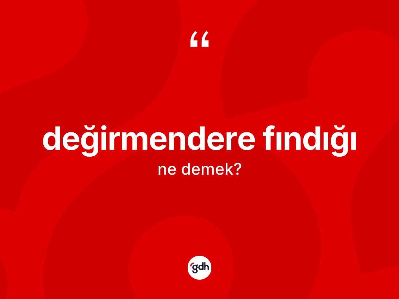 Değirmendere fındığı ne demek? Değirmendere fındığının TDK'ya göre anlamı nedir?