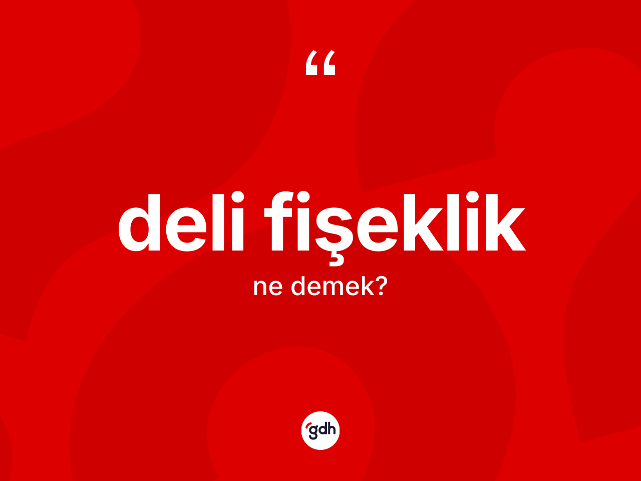 Deli fişeklik kelimesi ne demek? Deli fişekliğin TDK'ya göre anlamı nedir?