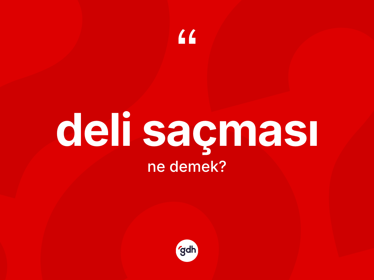 Deli saçması kelimesi ne anlama gelir? Deli saçmasının TDK'ya göre anlamı nedir?