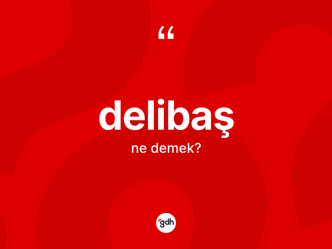 Delibaş kelimesinin anlamı nedir? Delibaşın TDK'ya göre anlamı nedir?