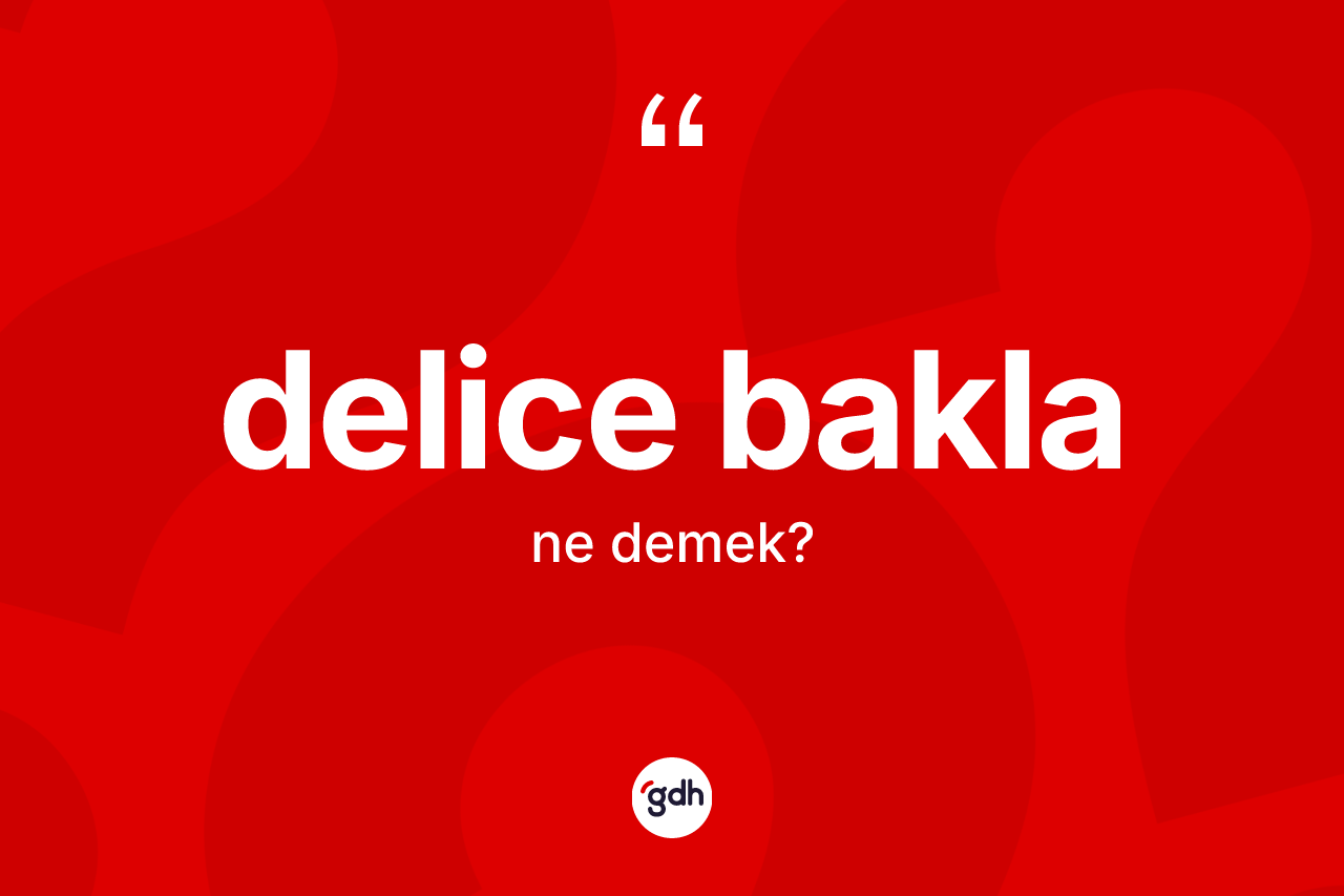 Delice bakla ne anlama gelir? Delice bakla kelimesinin TDK'ya göre açıklaması nedir?