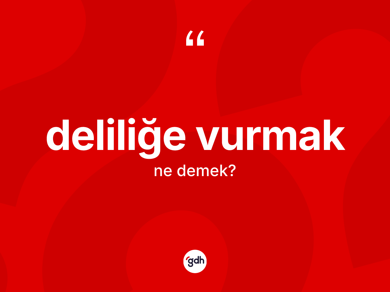 Deliliğe vurmak ifadesinin kısaca anlamı nedir? Deliliğe vurmak ifadesinin kaç farklı anlamı var?
