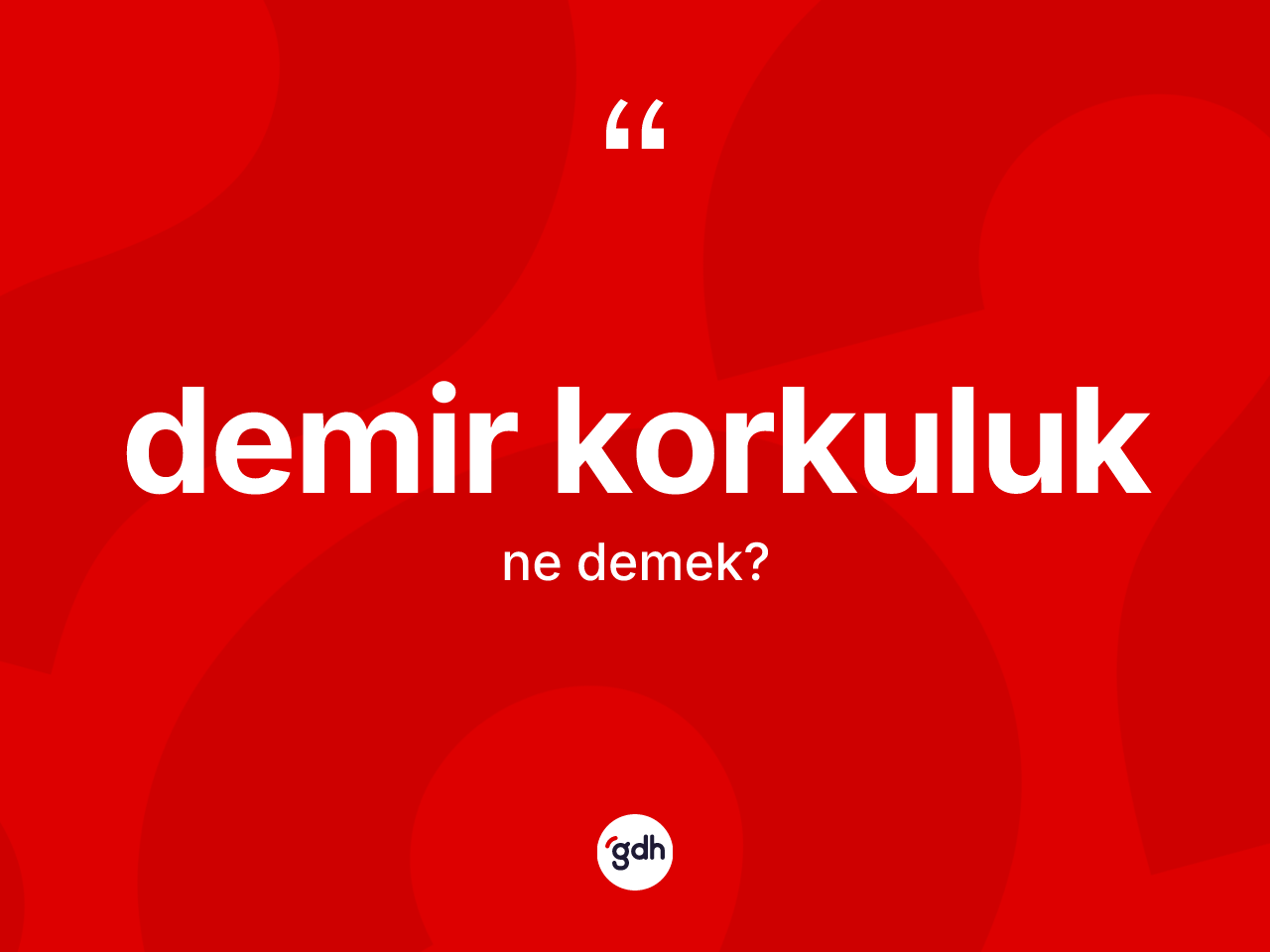 Demir korkuluk kelimesi ne anlama gelir? Demir korkuluğun halk arasındaki kullanımı nasıldır?