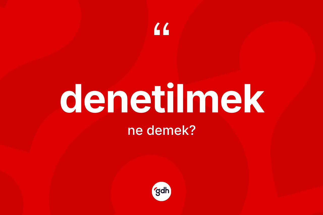 Denetilmek ne demek? Denetilmeğin sözlükteki anlamı nedir?