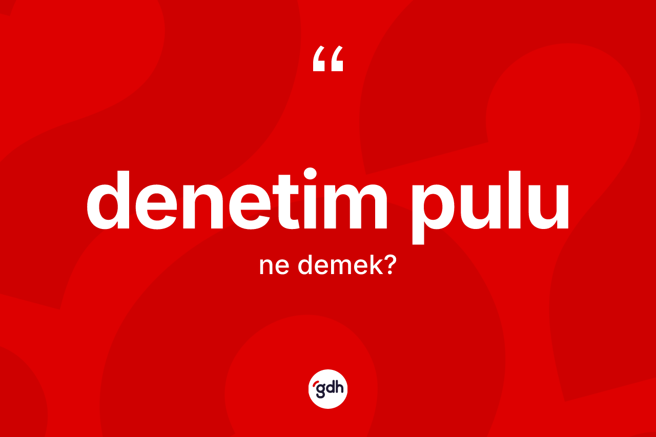 Denetim pulu kelimesinin tanımı nedir? Denetim pulunun TDK'ya göre anlamı nedir?