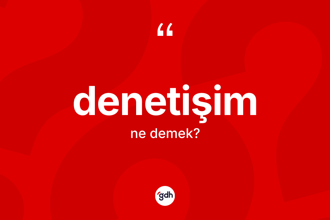 Denetişim kelimesi ne demek? Denetişimin TDK'ya göre anlamı nedir?