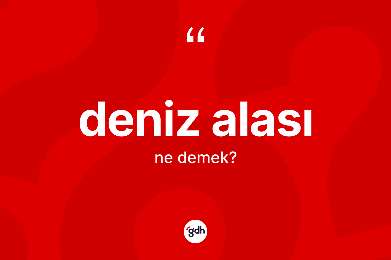 Deniz alası ne anlama gelir? Deniz alasının kısaca tanımı nedir?