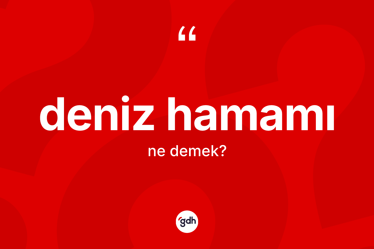 Deniz hamamı kelimesinin sözlükteki tanımı nedir?
