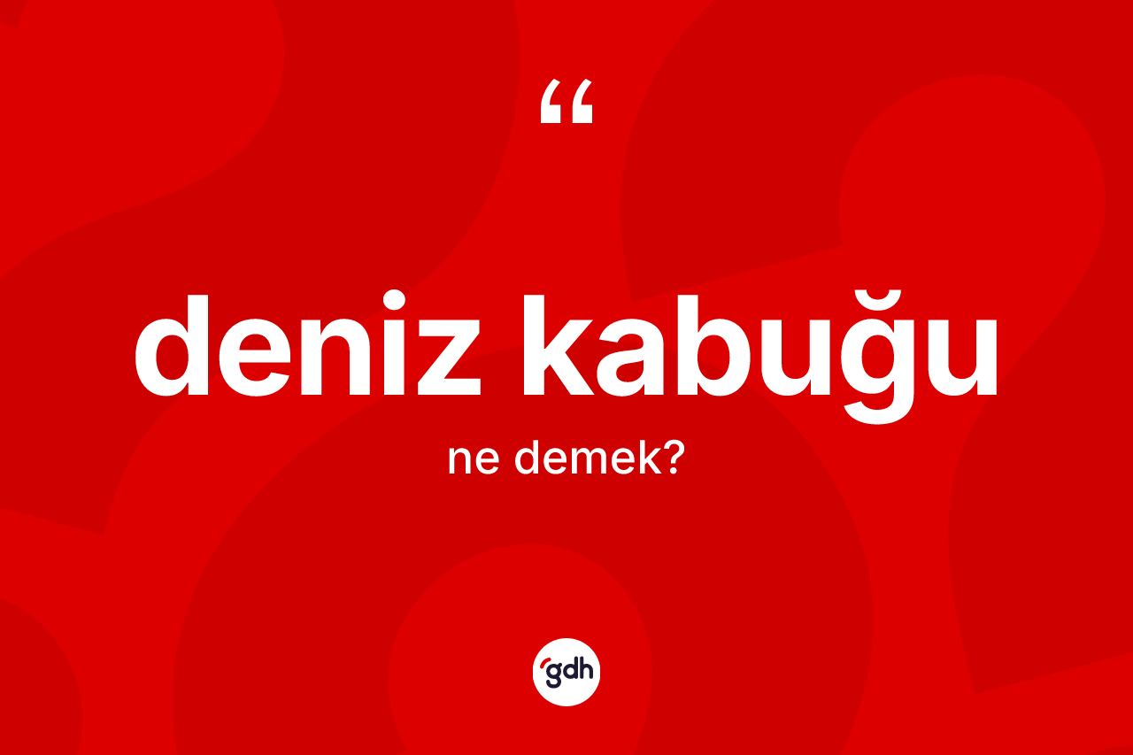 Deniz kabuğu kelimesinin sözlükteki tanımı nedir? Deniz kabuğu kelimesinin kaç farklı anlamı var?