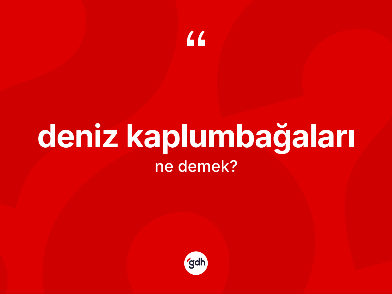Deniz kaplumbağaları kelimesinin tanımı nedir? Deniz kaplumbağalarının kısaca tanımı nedir?