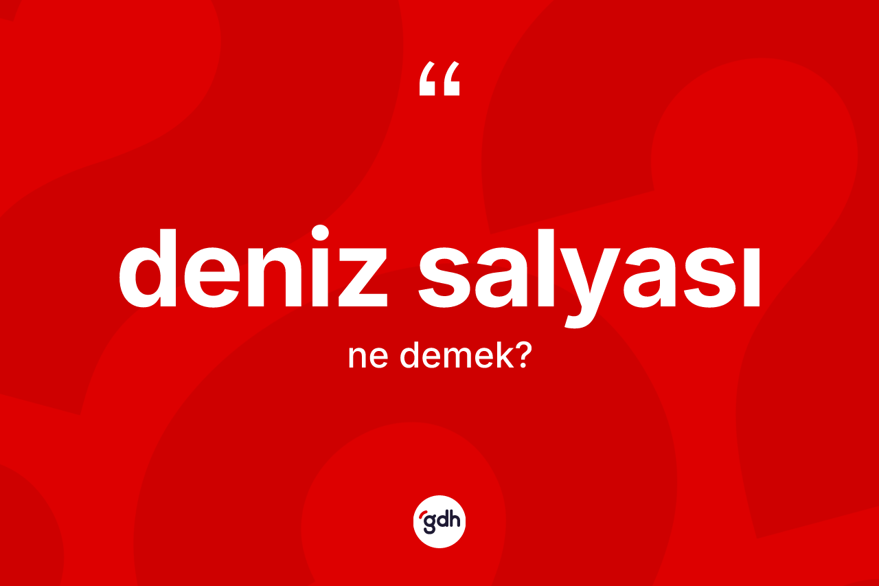 Deniz salyası kelimesinin sözlükteki tanımı nedir? Deniz salyası kelimesinin özellikleri nelerdir?