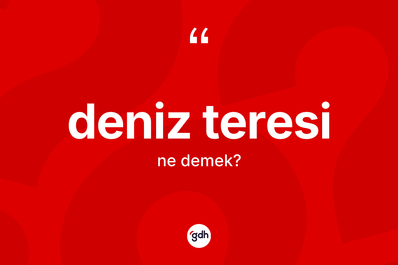 Deniz teresi kelimesi ne anlama gelir? Deniz teresi kelimesinin özellikleri nelerdir?