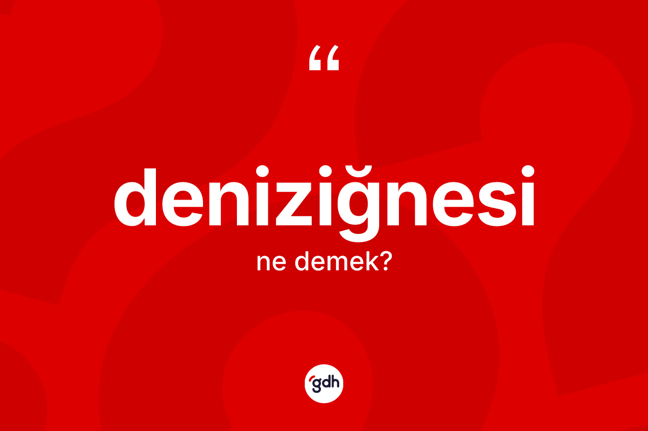 Deniziğnesi kelimesinin anlamı nedir? Deniziğnesinin TDK'ya göre anlamı nedir?