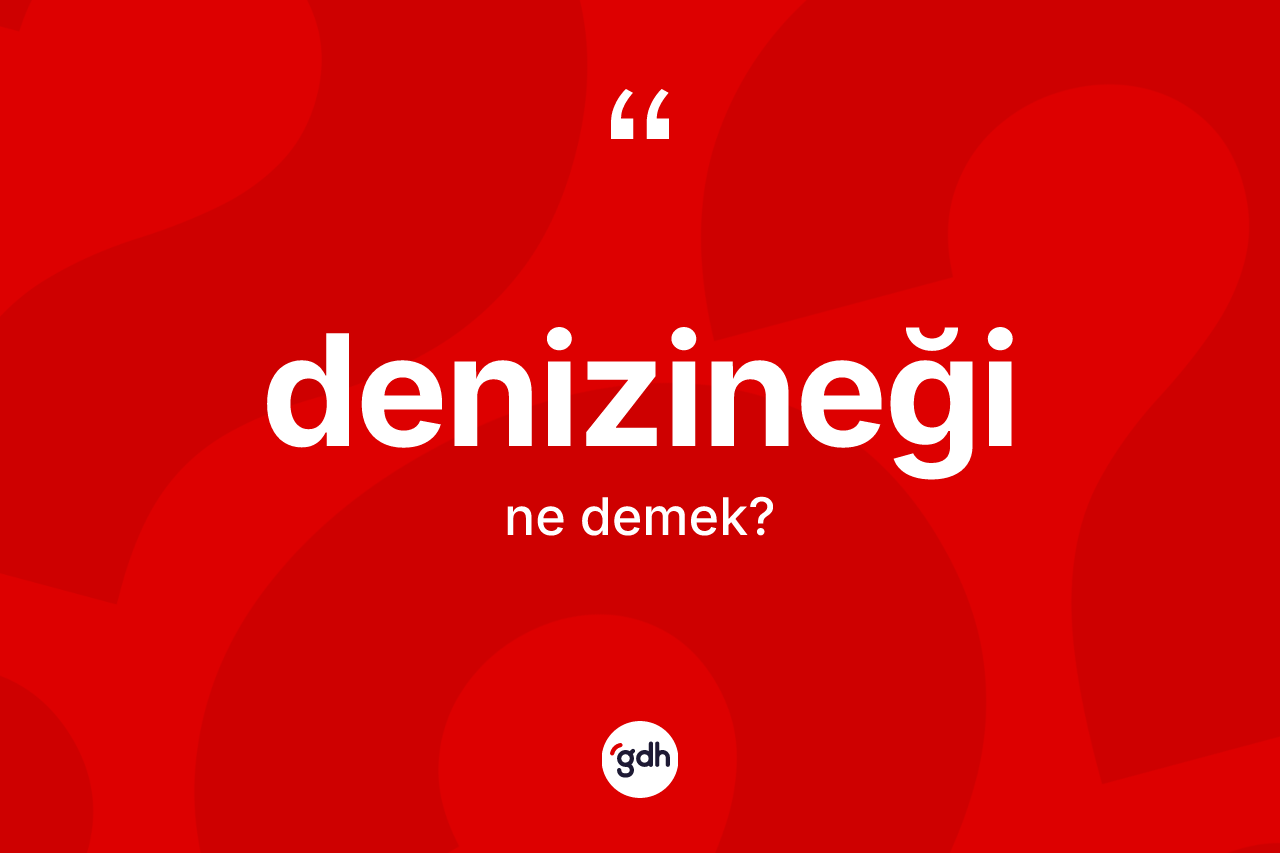 Denizineği nedir? Denizineğinin TDK'ya göre anlamı nedir?
