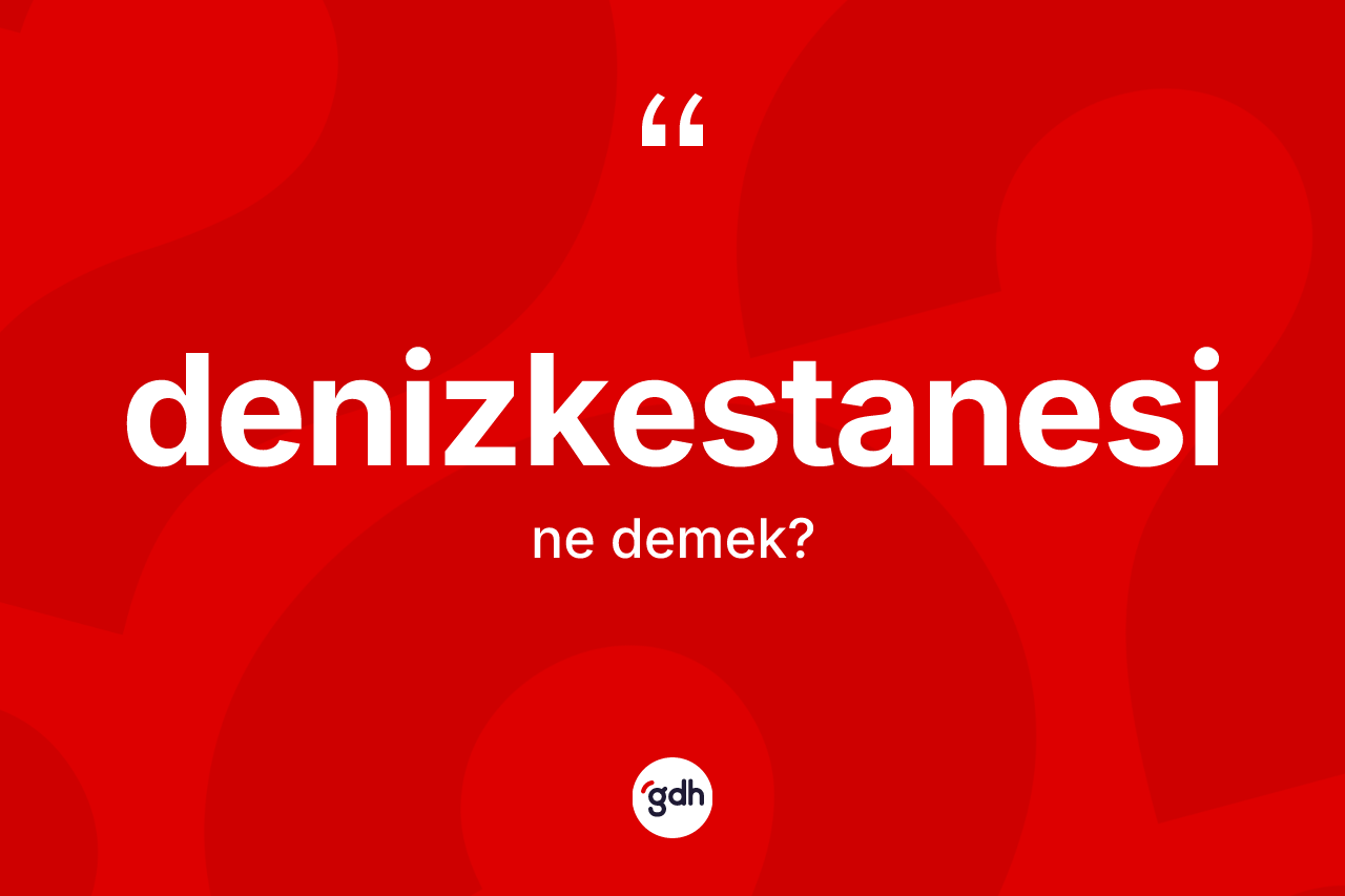 Denizkestanesi kelimesi ne demek?