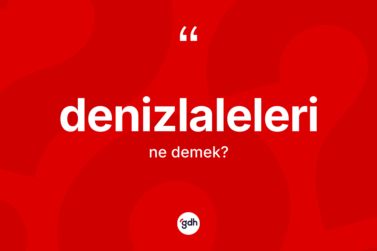 Denizlaleleri kelimesinin sözlükteki tanımı nedir?