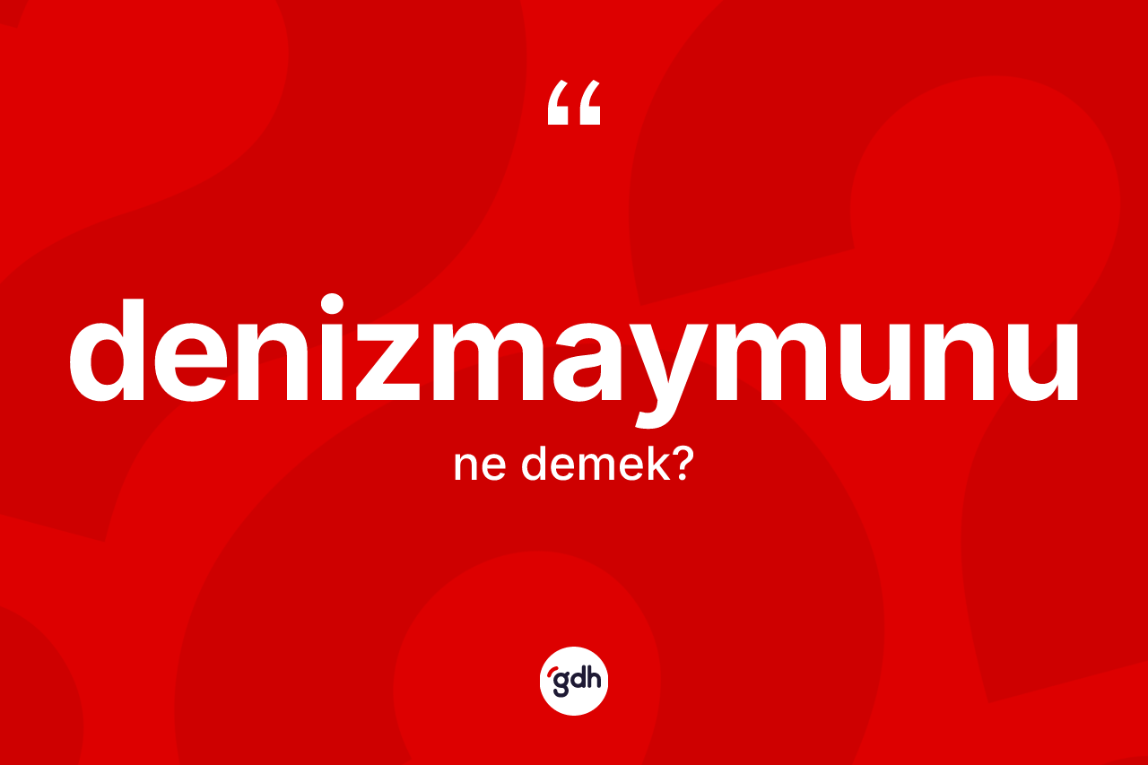Denizmaymunu ne anlama gelir? Denizmaymununun TDK'ya göre anlamı nedir?