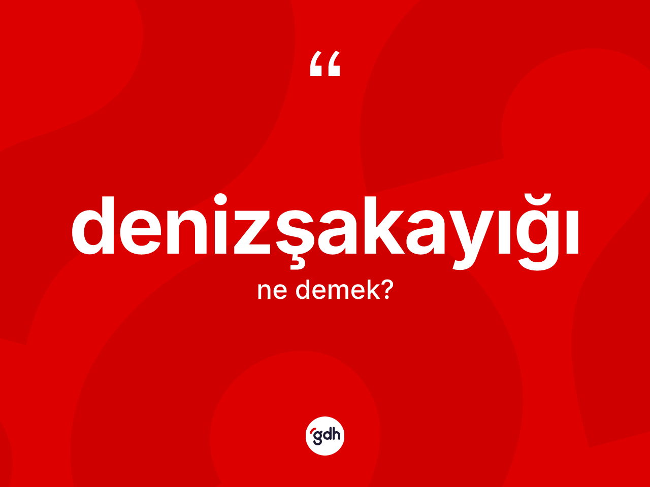 Denizşakayığı kelimesi ne demek? Denizşakayığının TDK'ya göre anlamı nedir?