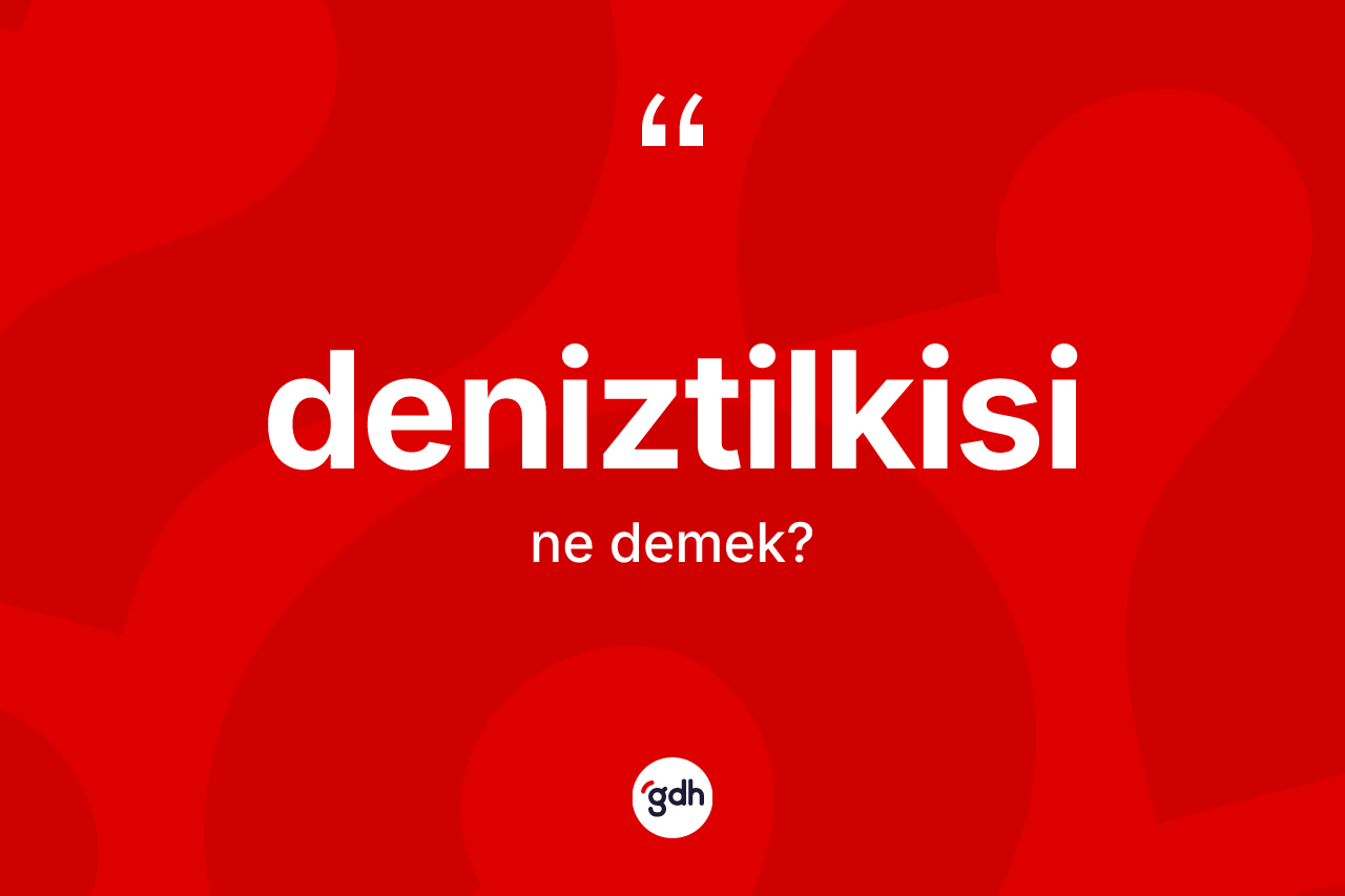 Deniztilkisi nedir? Deniztilkisinin kısaca tanımı nedir?