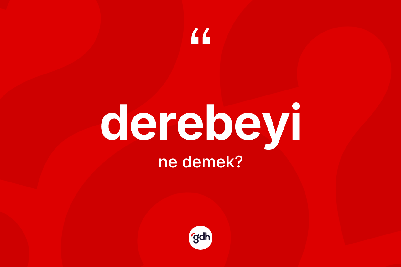 Derebeyi kelimesinin tanımı nedir? Derebeyinin sözlükteki anlamı nedir?