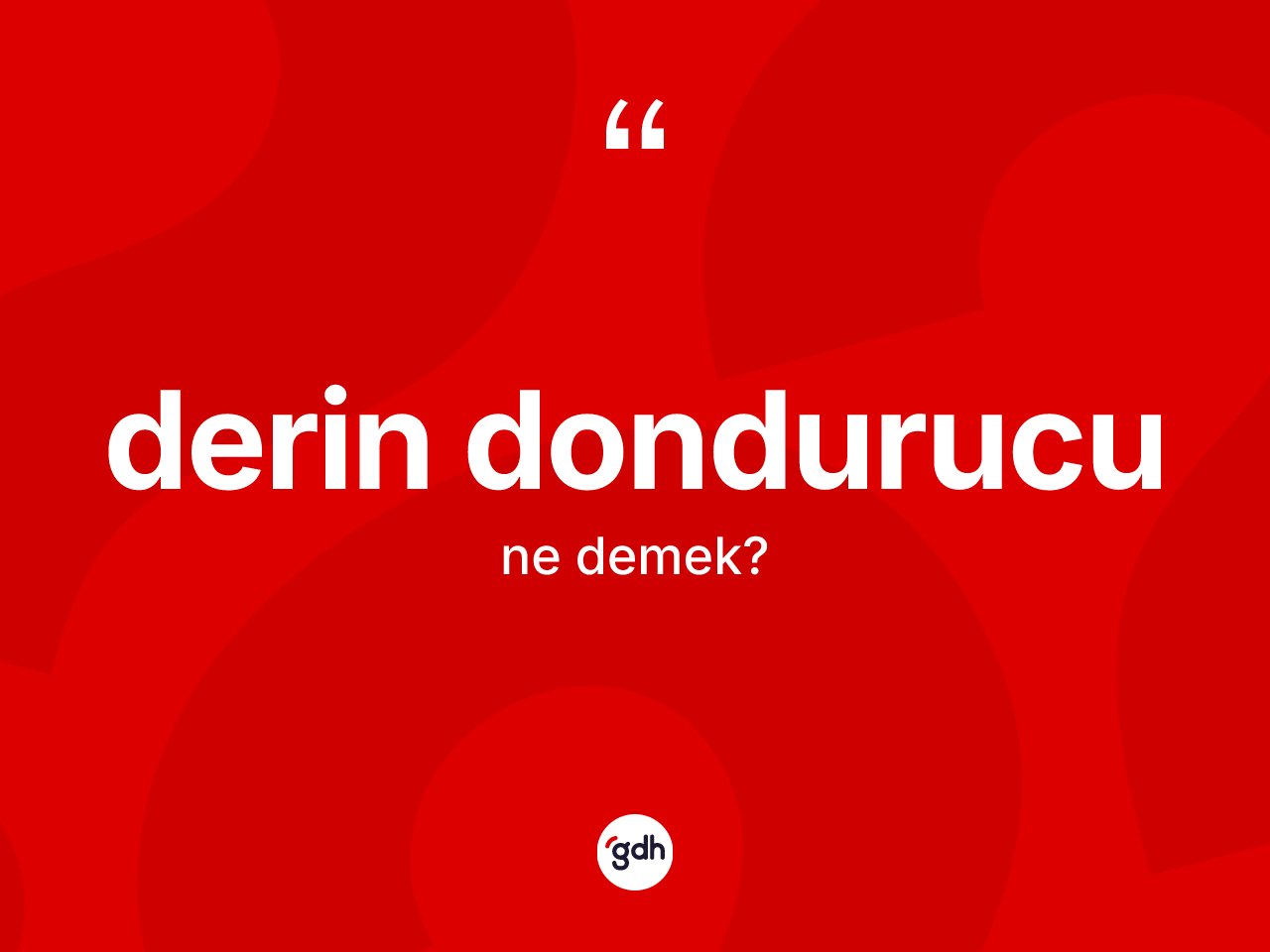 Derin dondurucu kelimesi nedir? Derin dondurucu kelimesinin TDK anlamı nedir?