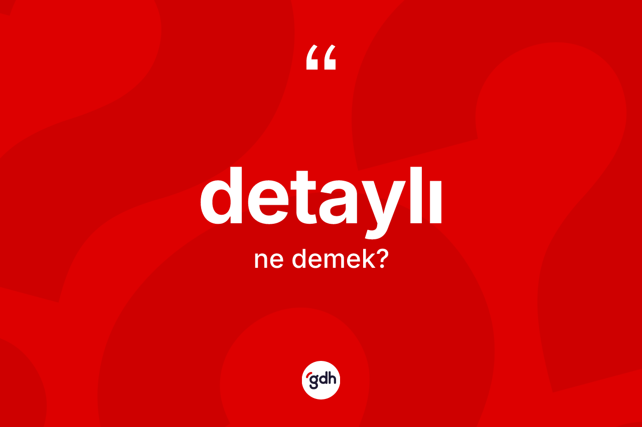 Detaylı kelimesi ne demek? Detaylı kelimesinin özellikleri nelerdir?