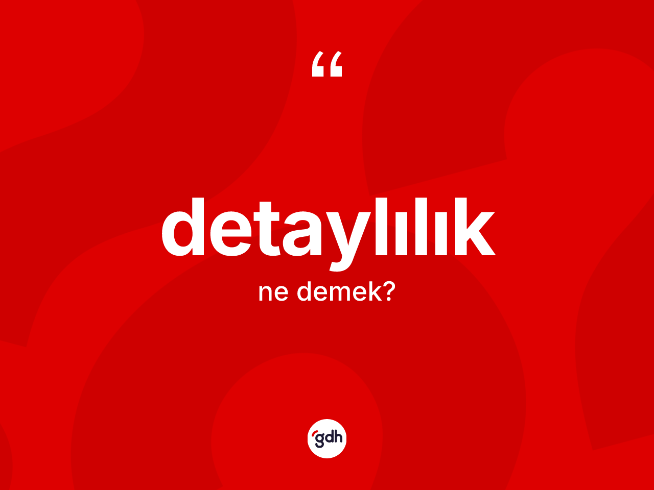 Detaylılık kelimesinin tanımı nedir? Detaylılık kelimesinin özellikleri nelerdir?