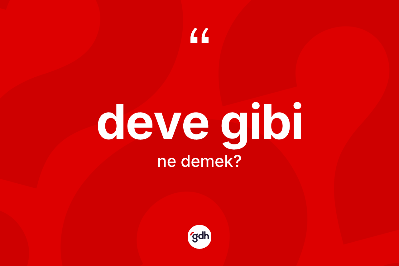 Deve gibi sözü ne demek? Deve gibi ifadesinin TDK anlamı nedir?
