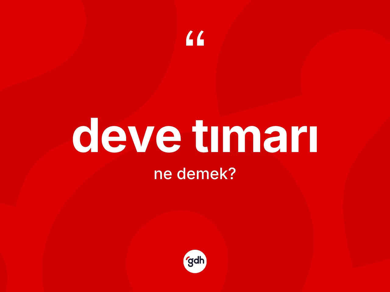 Deve tımarı kelimesi nedir? Deve tımarının halk arasındaki kullanımı nasıldır?
