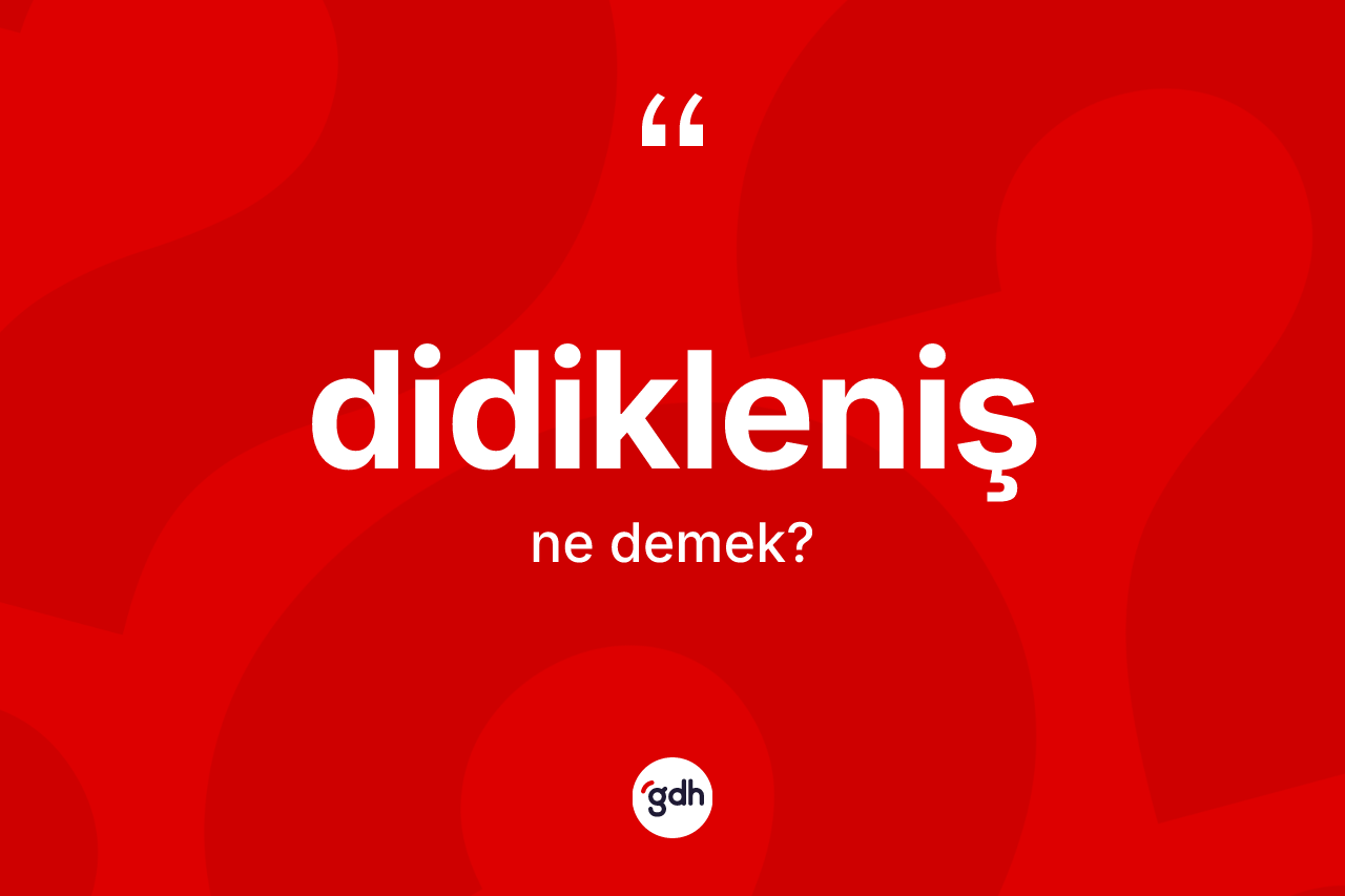 Didikleniş kelimesinin tanımı nedir? Didiklenişin TDK'ya göre anlamı nedir?
