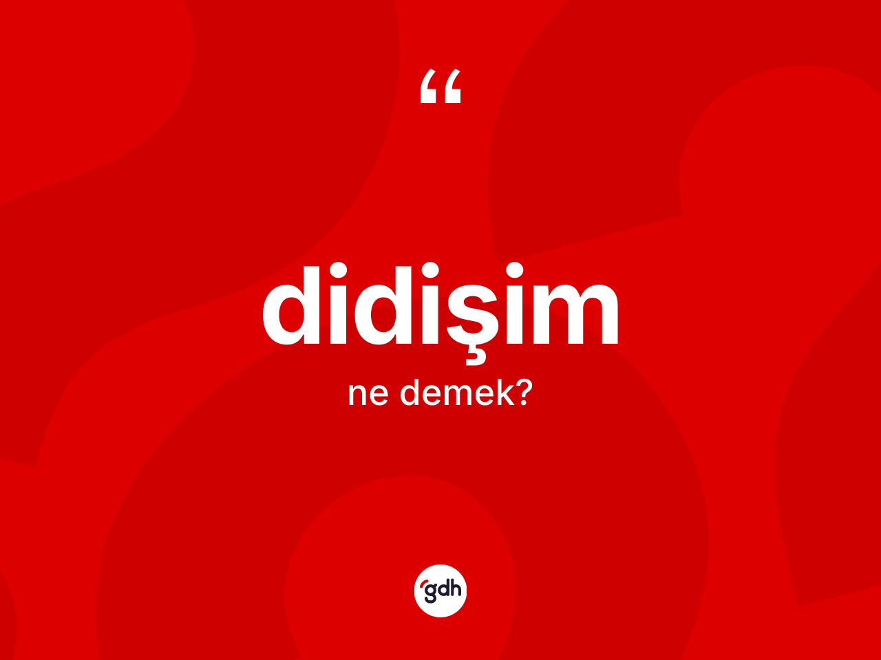 Didişim kelimesi ne demek? Didişimin TDK'ya göre anlamı nedir?