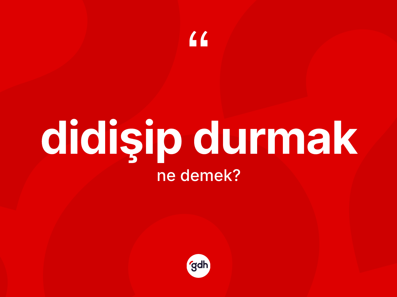 Didişip durmak ifadesinin sözlükteki anlamı nedir? Didişip durmak ifadesi nerede kullanılır?