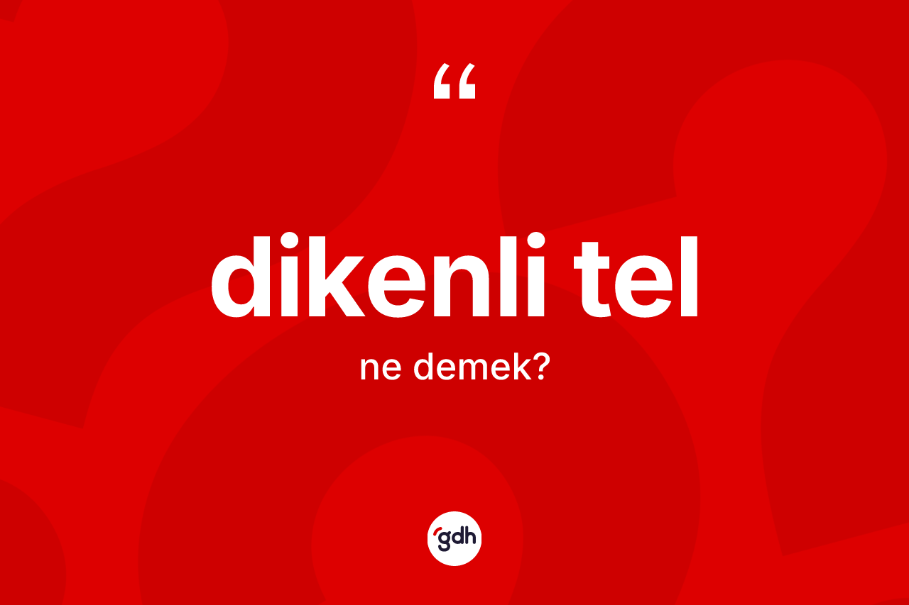 Dikenli tel nedir? Dikenli telin TDK'ya göre anlamı nedir?