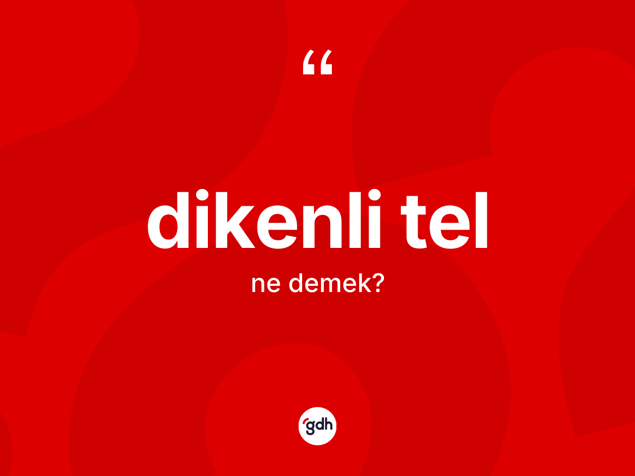 Dikenli tel nedir? Dikenli telin TDK'ya göre anlamı nedir?