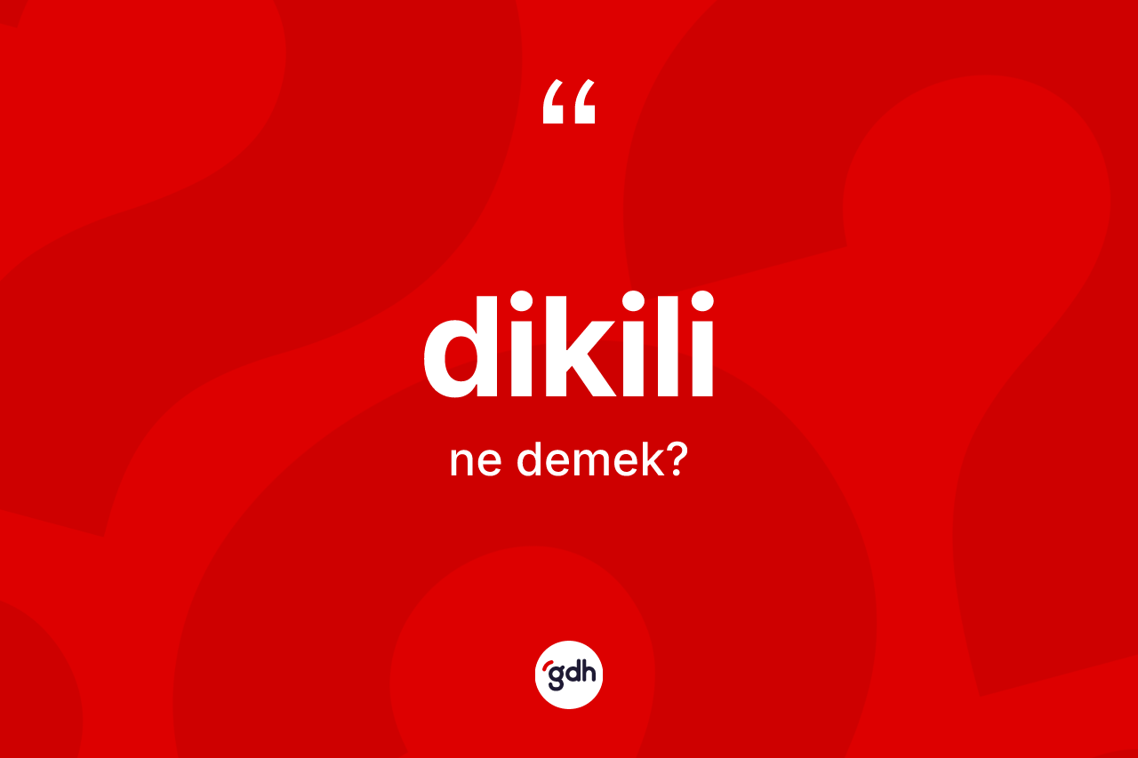 Dikili kelimesinin sözlükteki tanımı nedir? Dikilinin TDK'ya göre anlamı nedir?