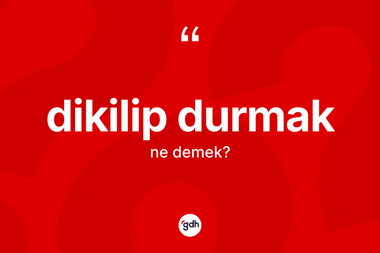 Dikilip durmak ne demek?