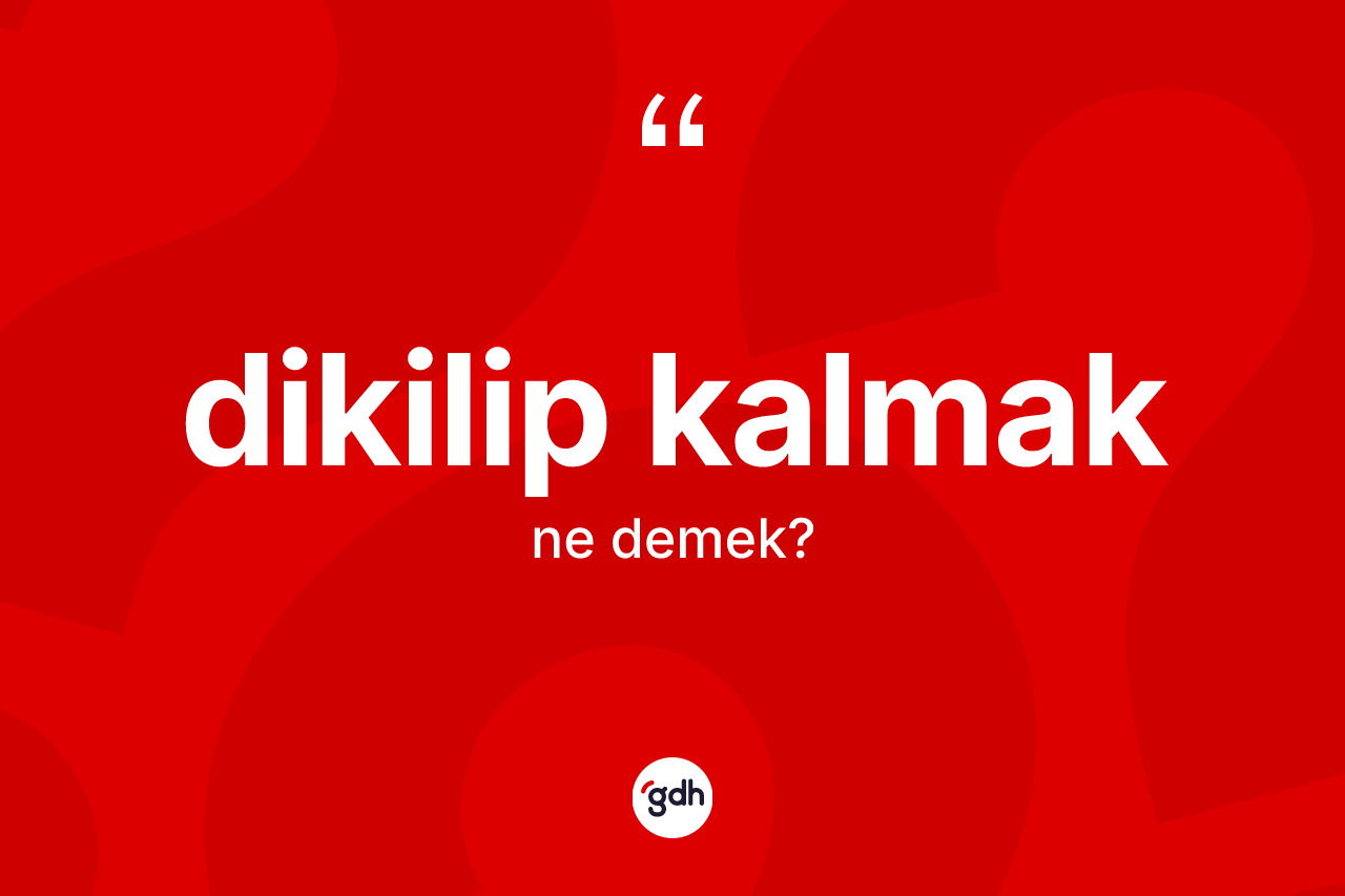 Dikilip kalmak ifadesinin kısaca anlamı nedir?