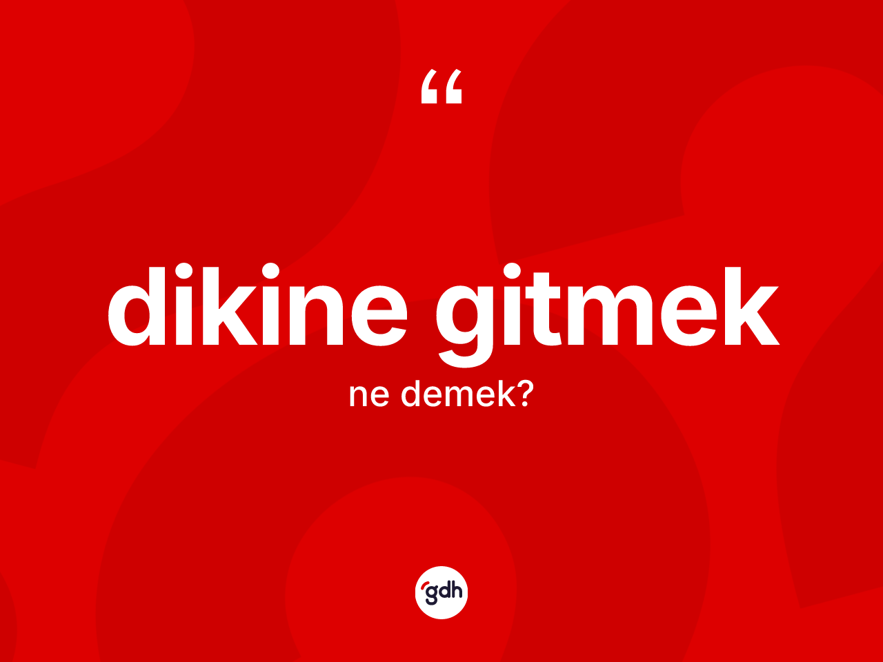 Dikine gitmek sözü ne anlama gelir? Dikine gitmek ifadesinin kaç farklı anlamı var?